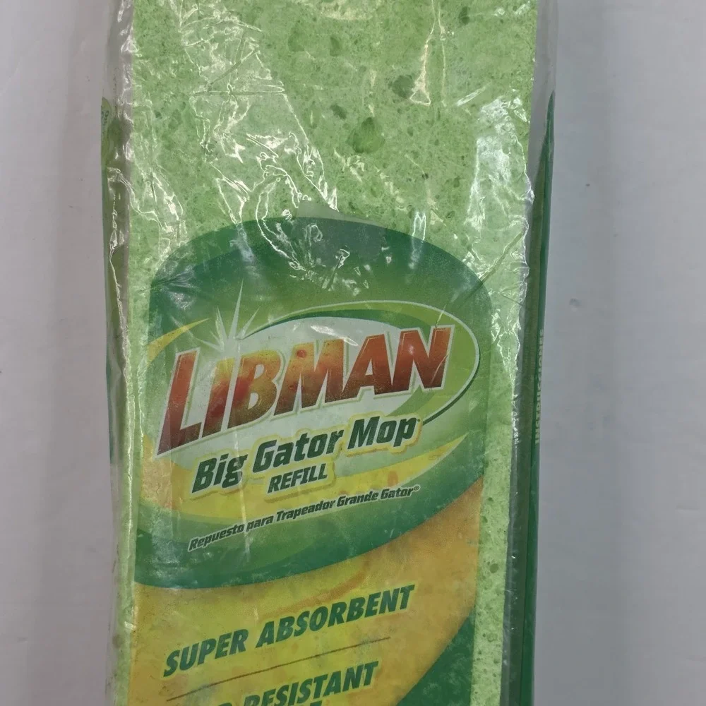 Genuine Libman Big Gator Mop Head 1 Refill Sponge Green Super Absorbant